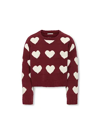 ONLY | Mädchen Pullover KOGSUS | dunkelrot